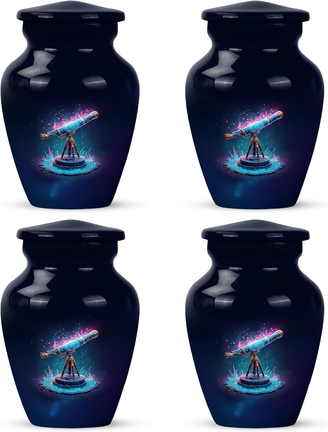 YATSKIA Blue Telescope Urn for Adult Ashes