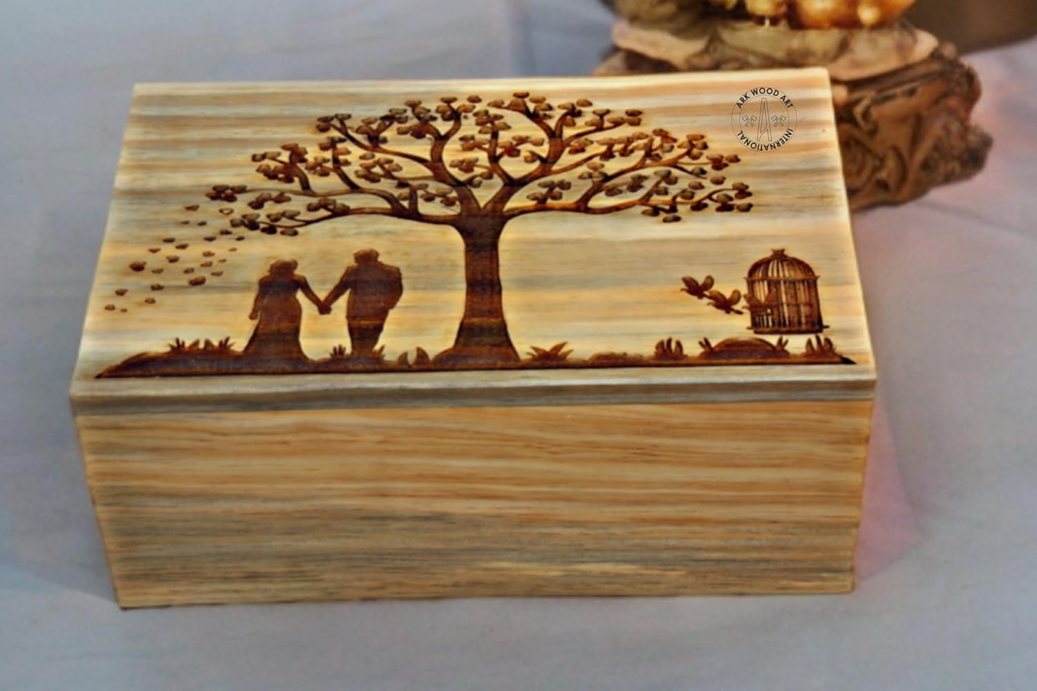 Tree Urn for Human Ashes Large Handmade Wooden