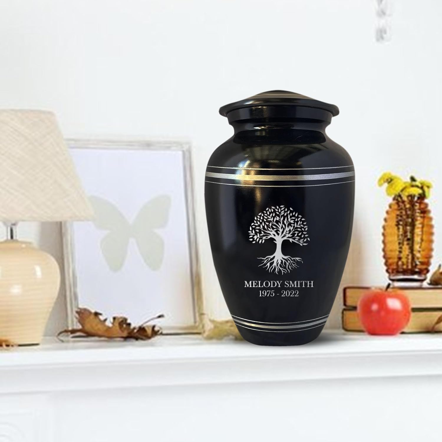 Personalized Aluminum Cremation Urn with Name and Humorous Design