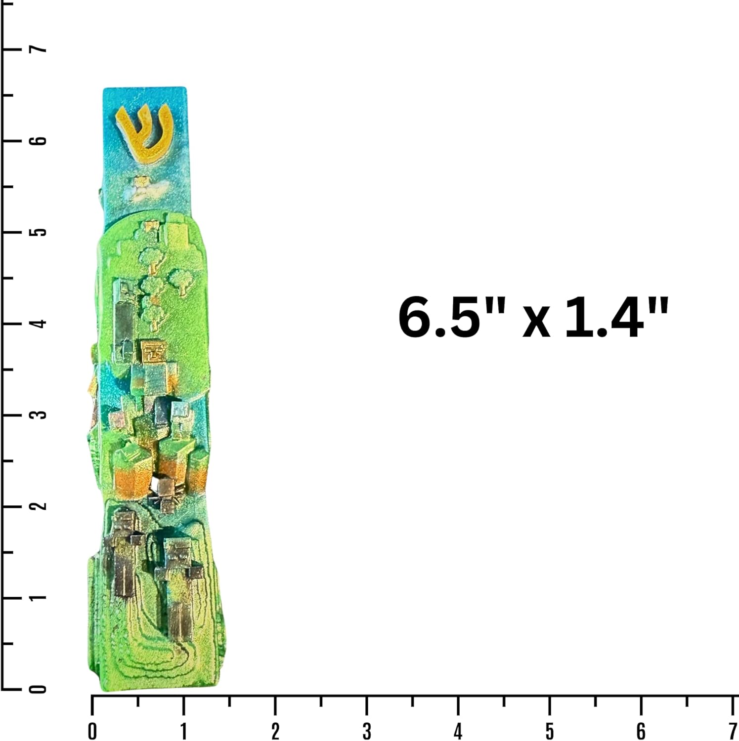 Handmade Mine Pixel Mezuzah Case for Jewish Kids Room