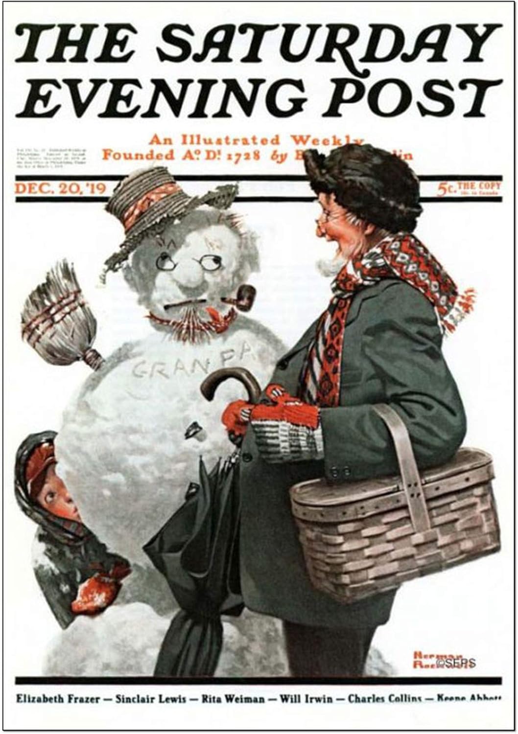 Department 56 Snow Village Figurine Grandfather and Snowman