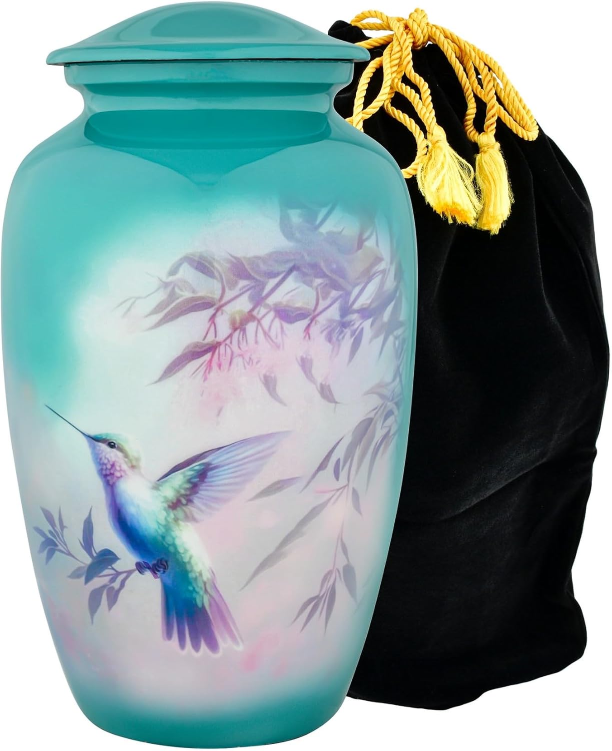 Blue Cremation Urn for Human Ashes - 200 Cubic Inches