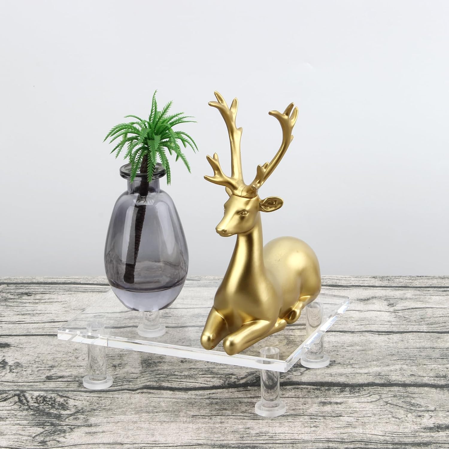 Clear Acrylic Pedestal Tray for Home Display