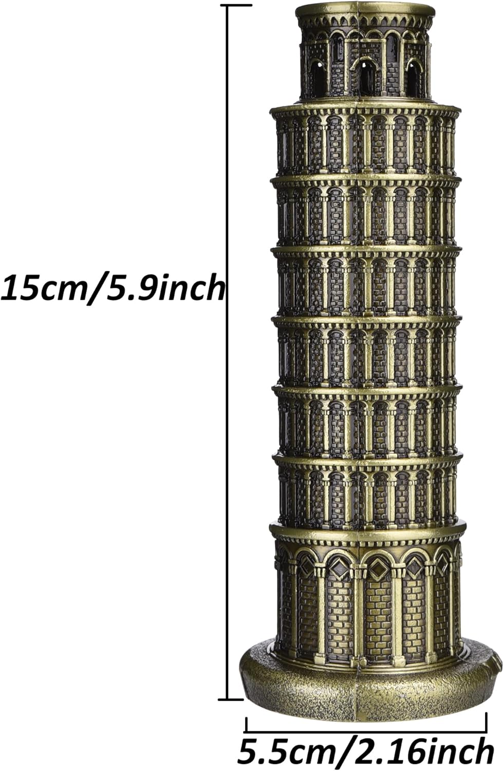 Cutbar 6 Inch Leaning Tower of Pisa Statue
