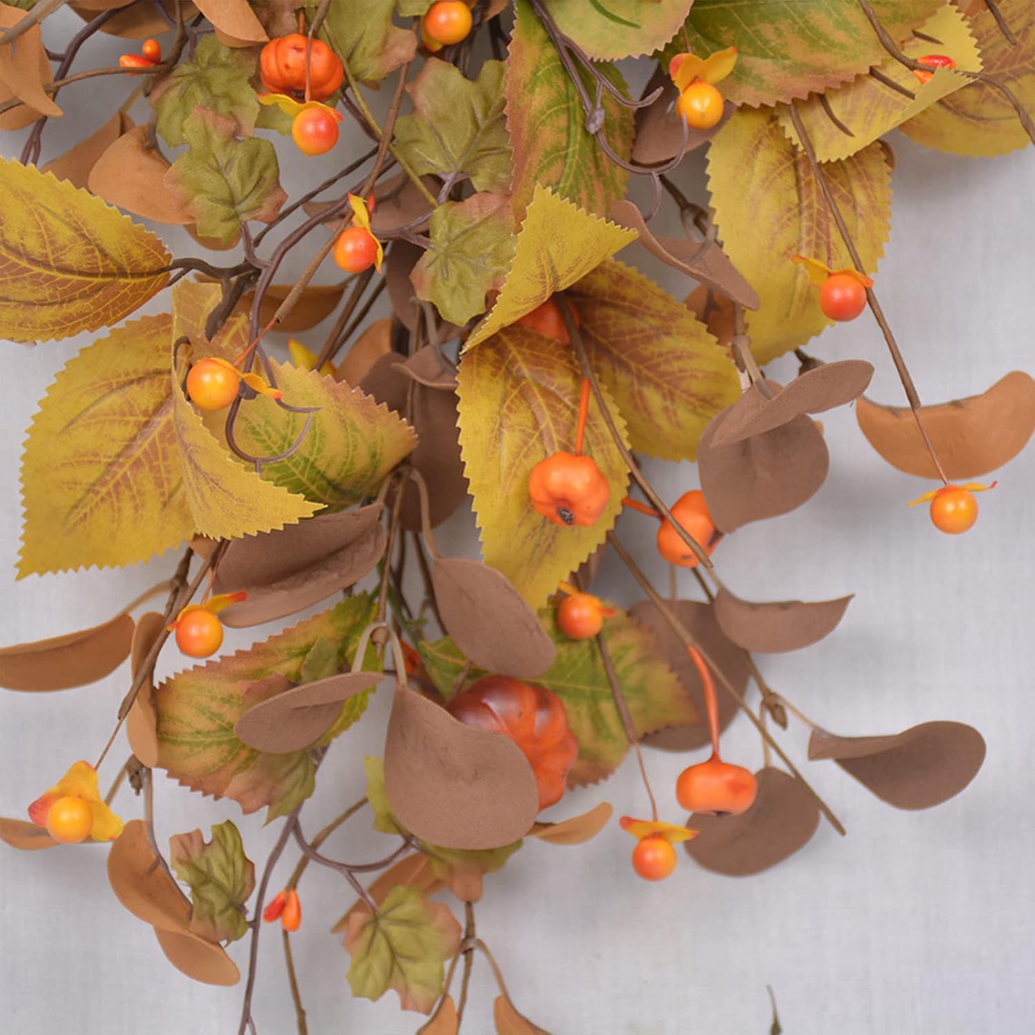 JUOPZKENN Fall Teardrop Swag for Front Door Decor