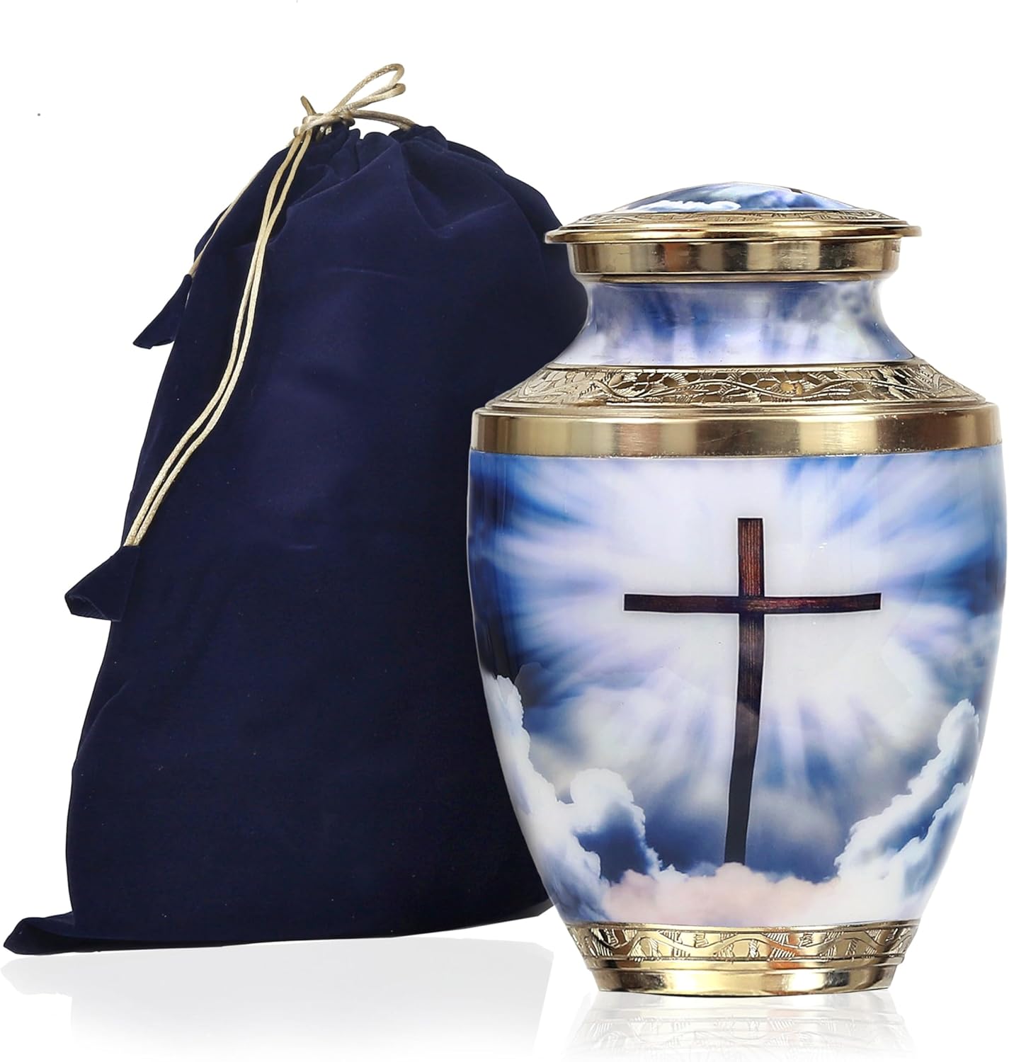 Heavenly Cross Cremation Urn for Human Ashes