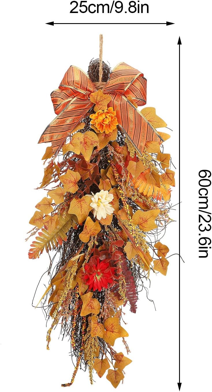 2 Pcs Artificial Maple Swag Wreaths Fall Decor