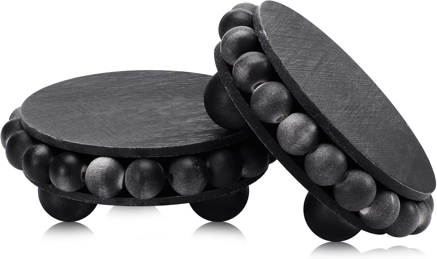 Yookeer 2 Pcs Round Wooden Risers for Display