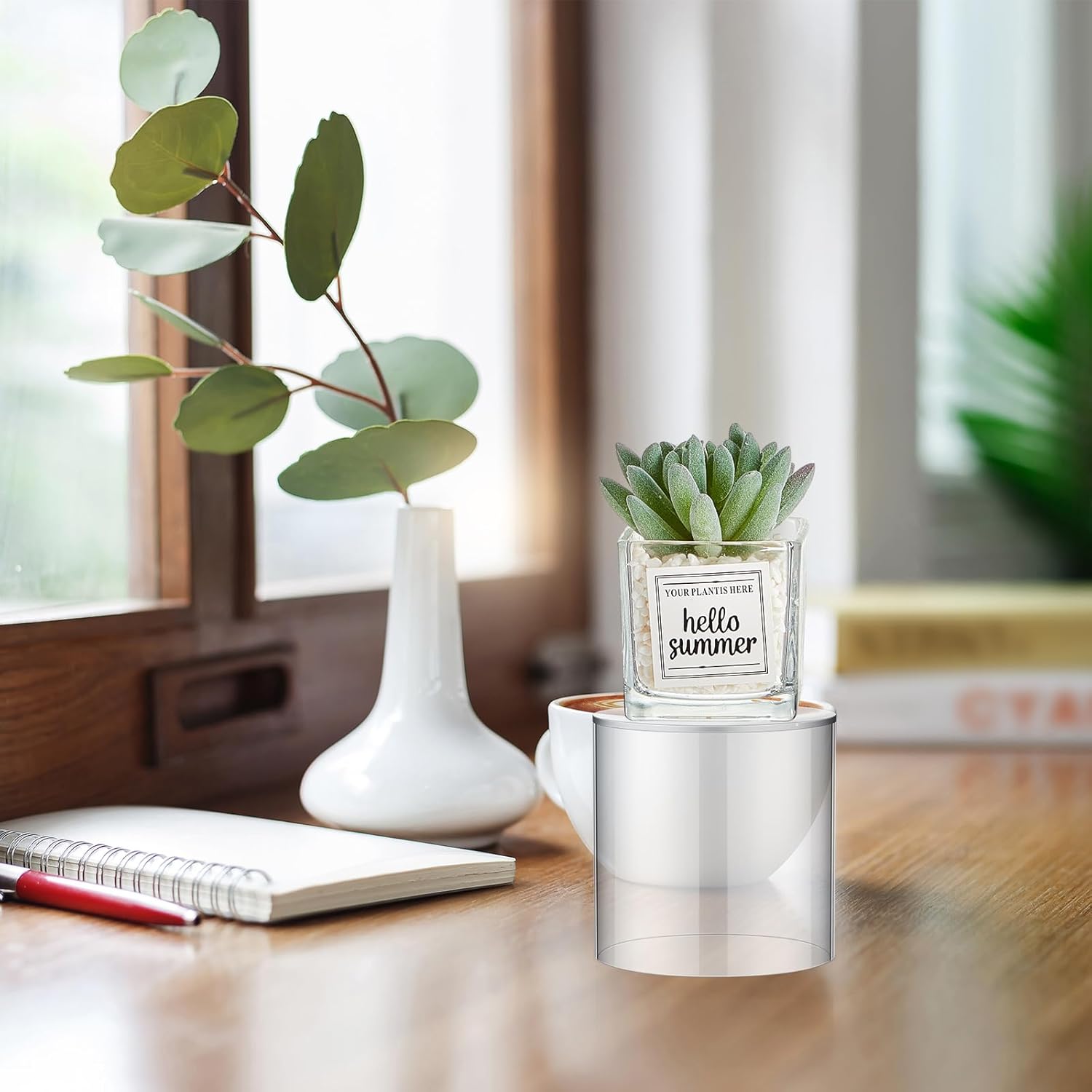 6 Pcs Tall Acrylic Display Stands with Nesting Risers