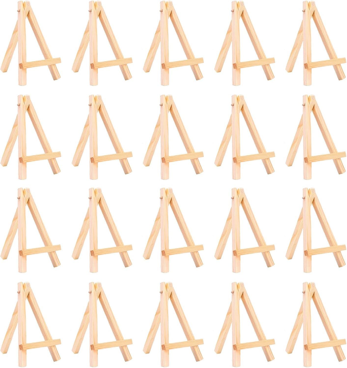 20 Pcs Small Wood Easels for Art and Display