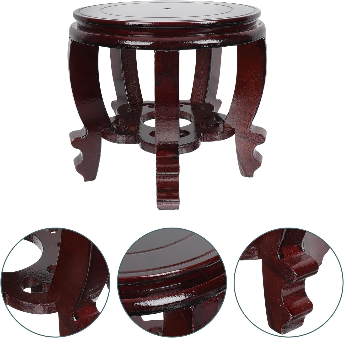 Hemoton 8 Inch Wooden Display Stand for Home Decor