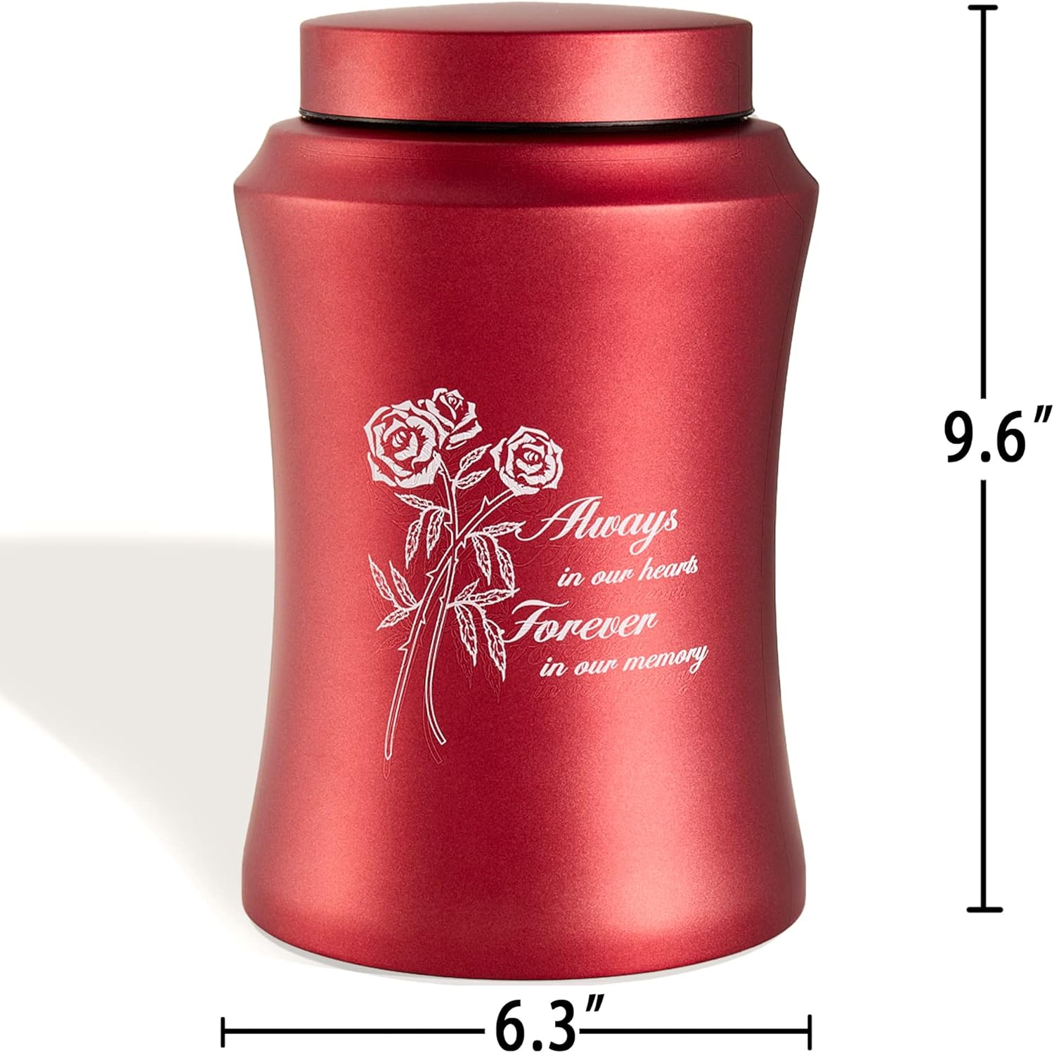 Red Rose Decorative Urns for Human Ashes 96x63 Inch