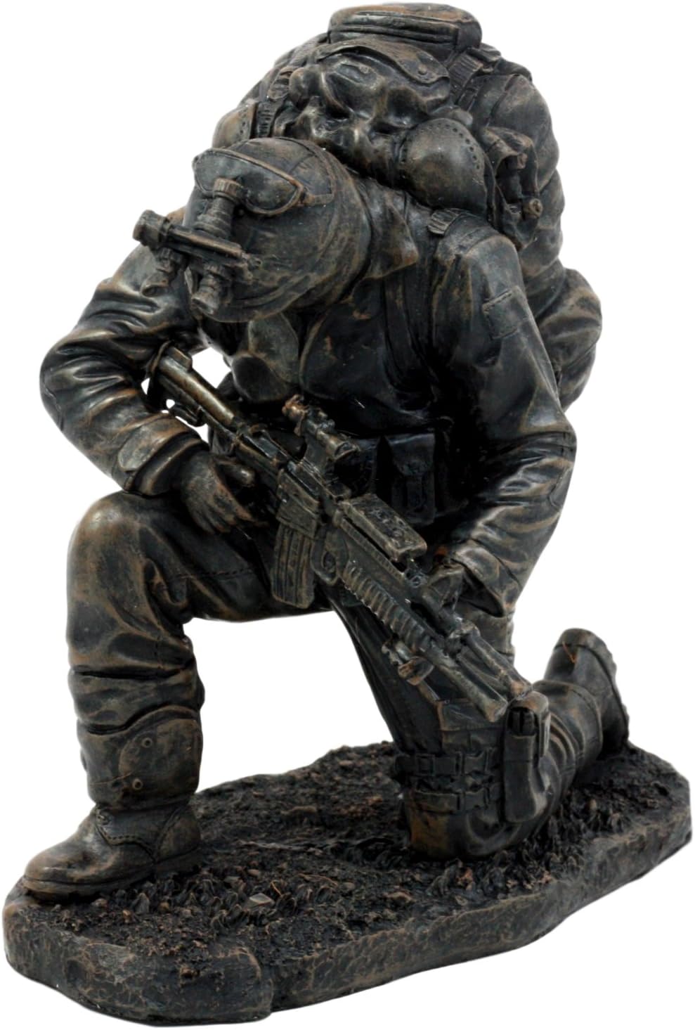 Ebros Gift Kneeling Soldier Courage Figurine