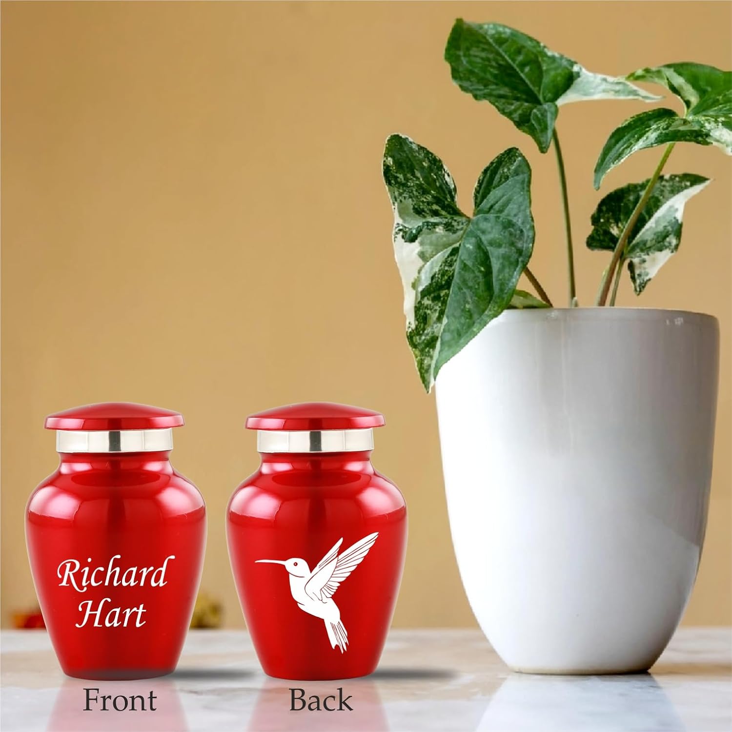 Personalized Hummingbird Cremation Urn - Decorative Keepsake for Adult Ashes