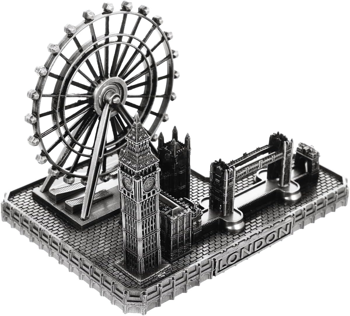 Retro City Metal London Eye Big Ben Figurine Statue