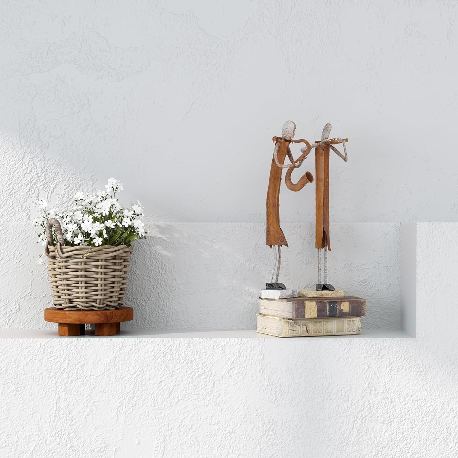 Teak Wood Display Riser for Bathroom Decor