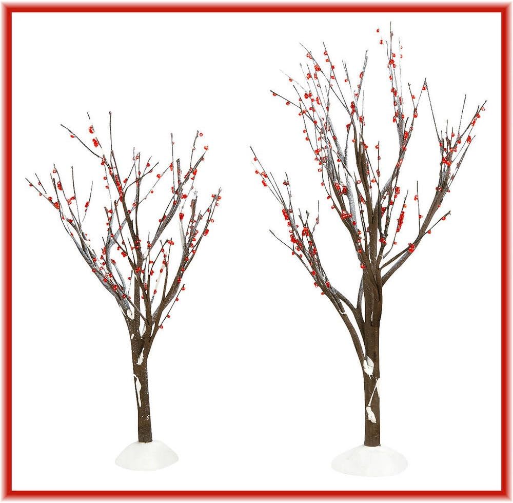 Department 56 Winter Berry Trees Figurine Accessory