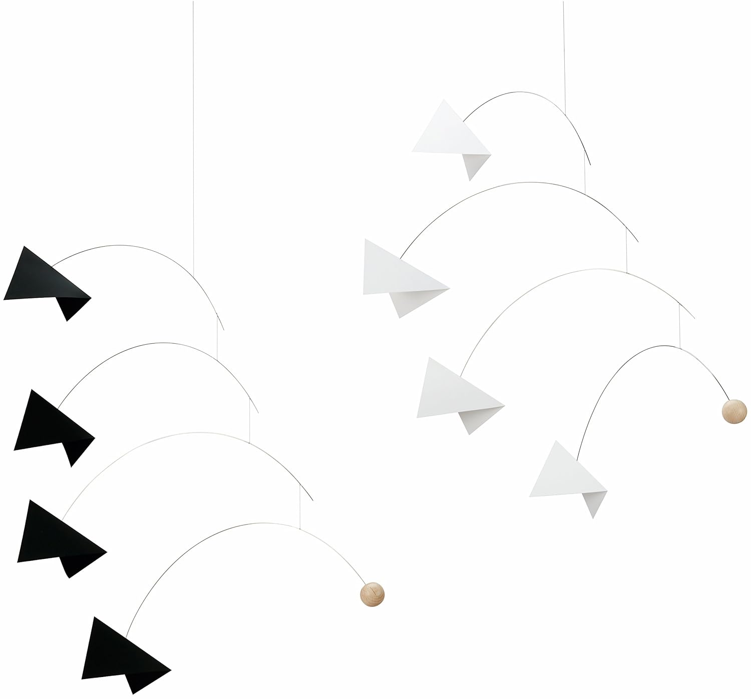 Mirage Black and White Hanging Mobile - 24 Inches