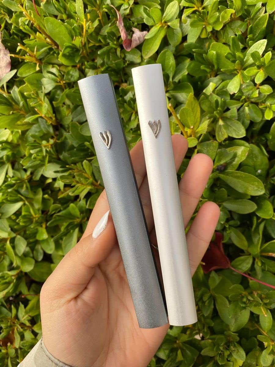 AS Mezuzah Case in Silver Shin Design