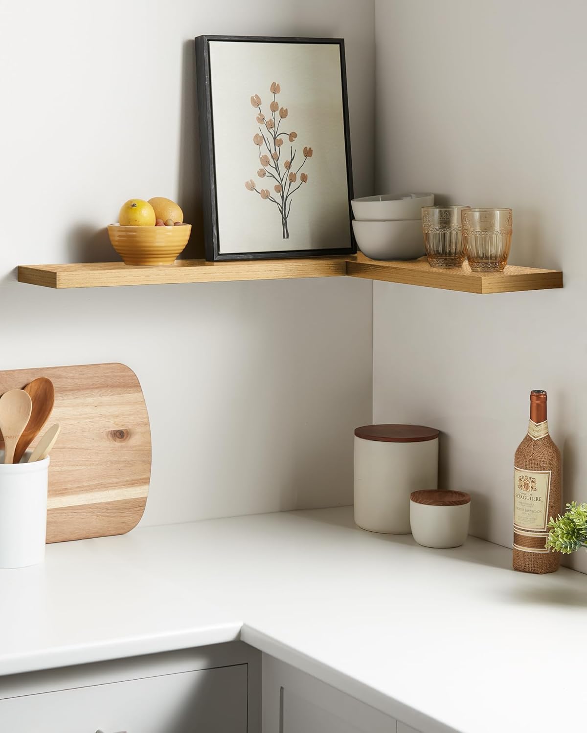BAYKA Floating Shelves Set of 2 for Bathroom Bedroom Living Room Kitchen