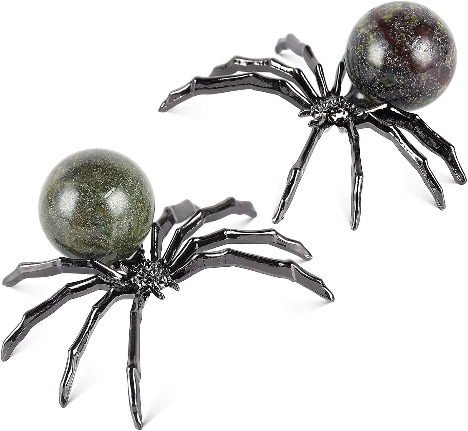 Two-Piece Mini Spider Decor with Crystal Ball