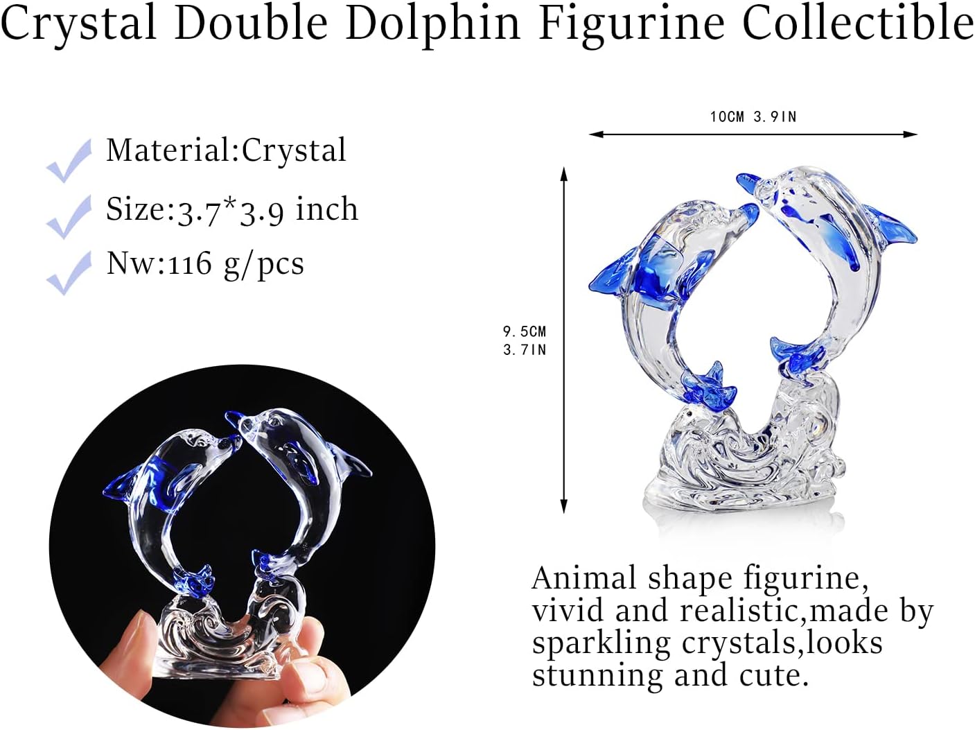 HD Pink Crystal Butterfly with Crystal Ball Base Figurine