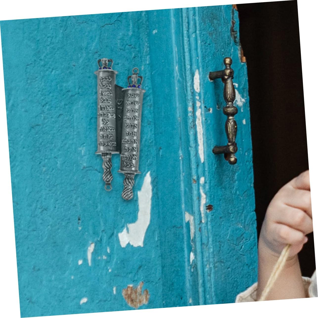 Sturdy Metal Mezuzah with Engraved Blessing Home Decor