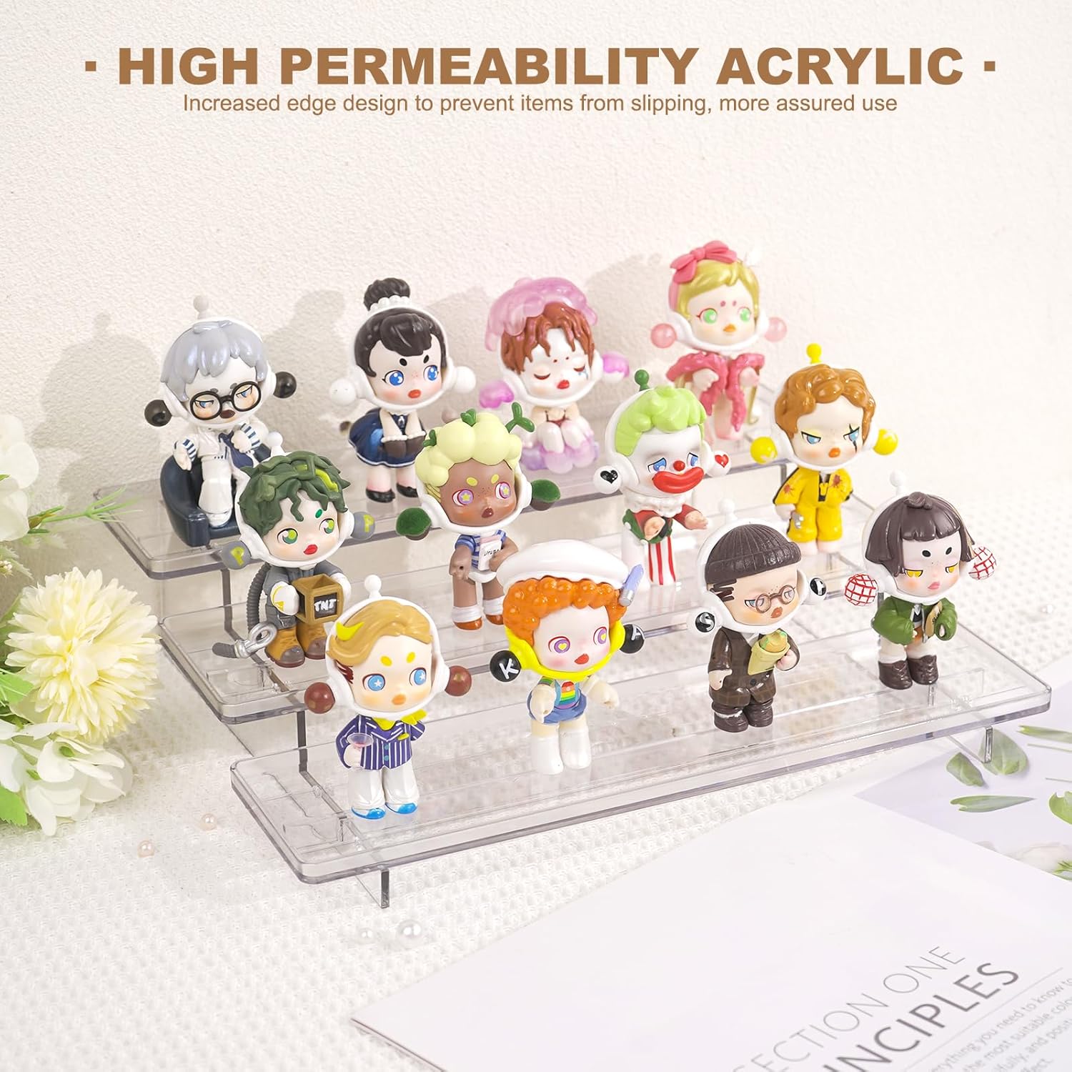 ULENDIS 2 Pack 3 Tier Acrylic Display Stands