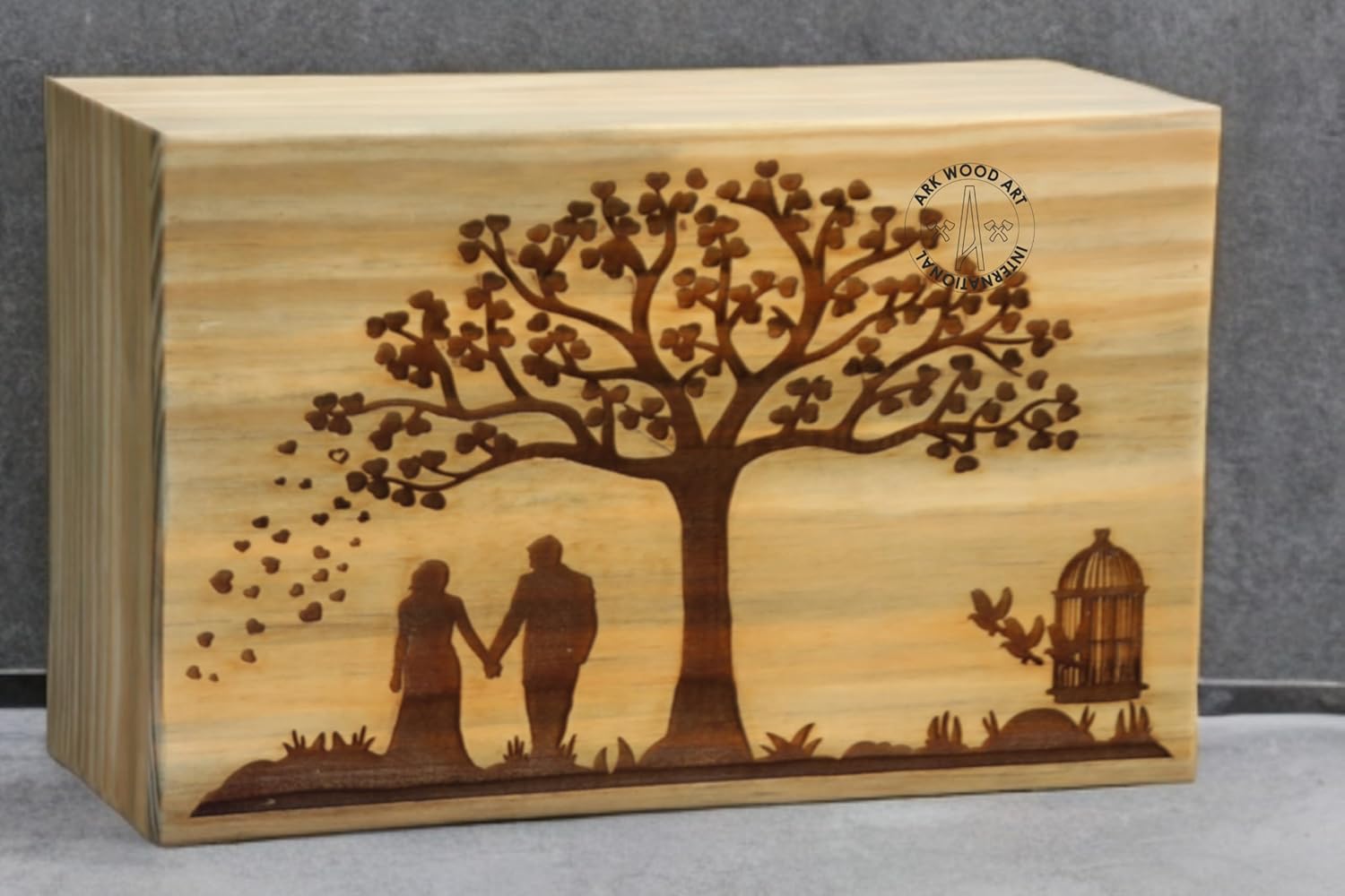 Tree Urn for Human Ashes Large Handmade Wooden