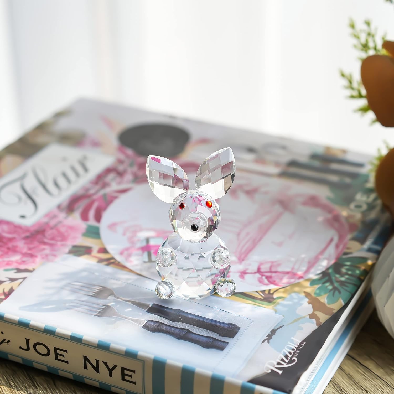 HD Crystal Butterfly and Bunny Figurine Decor