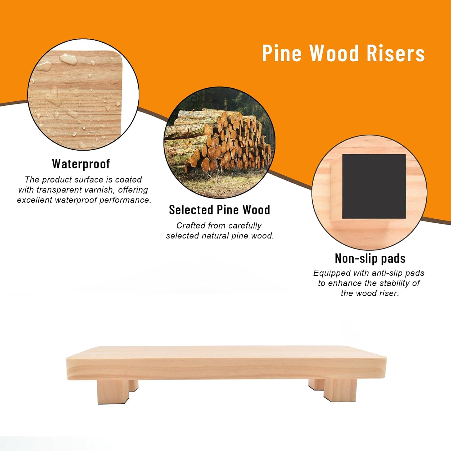 Wooden Display Riser for Home Decor