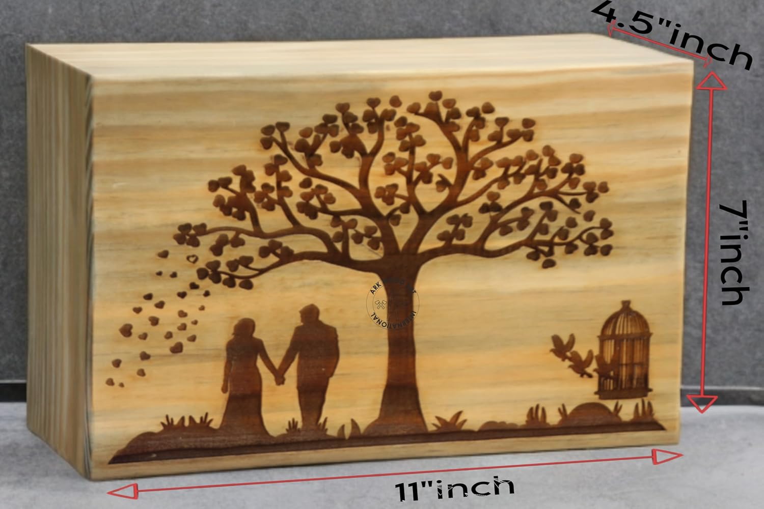 Tree Urn for Human Ashes Large Handmade Wooden
