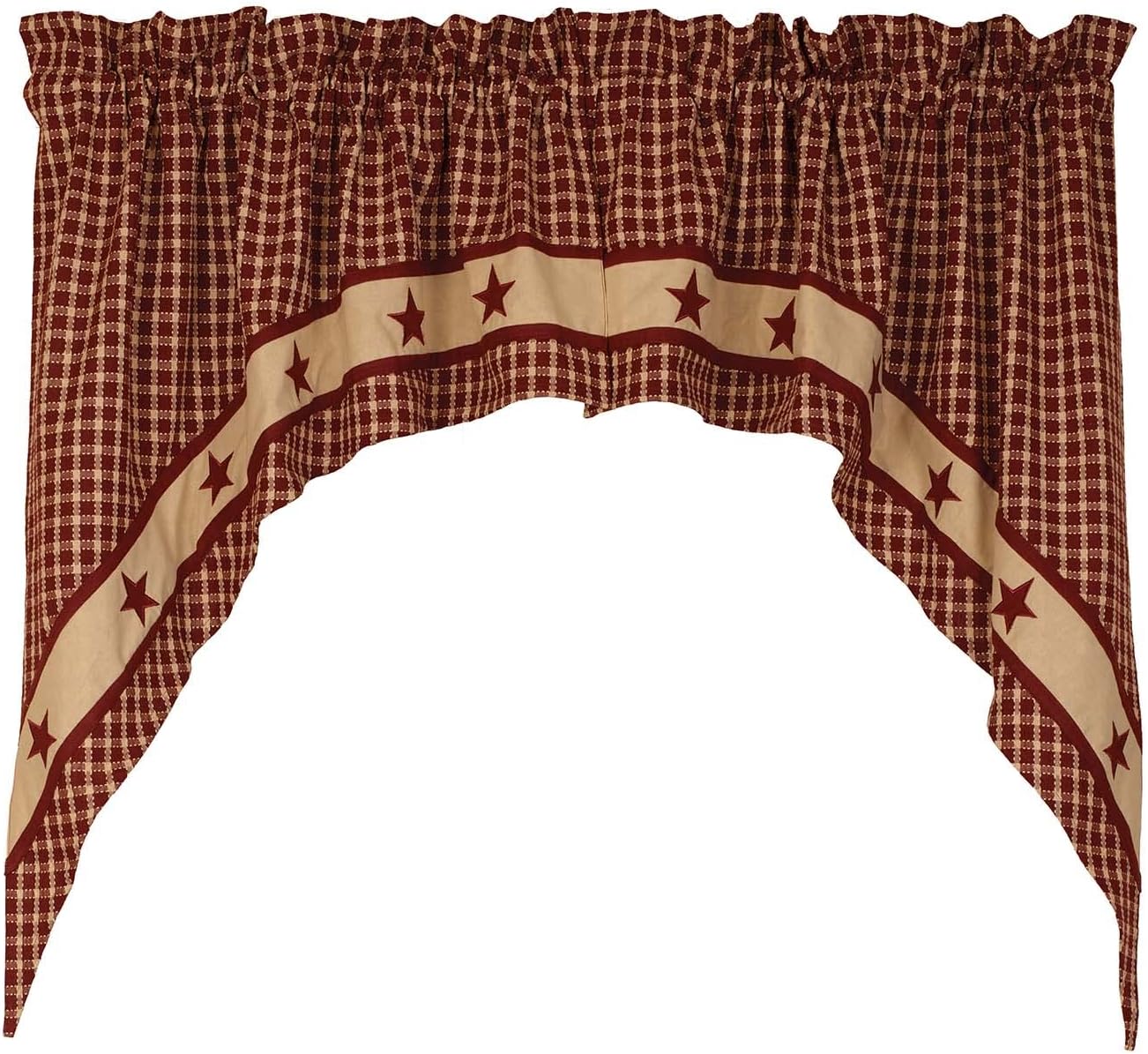 Country House Collection Burgundy Prairie Star Swag 36-inch