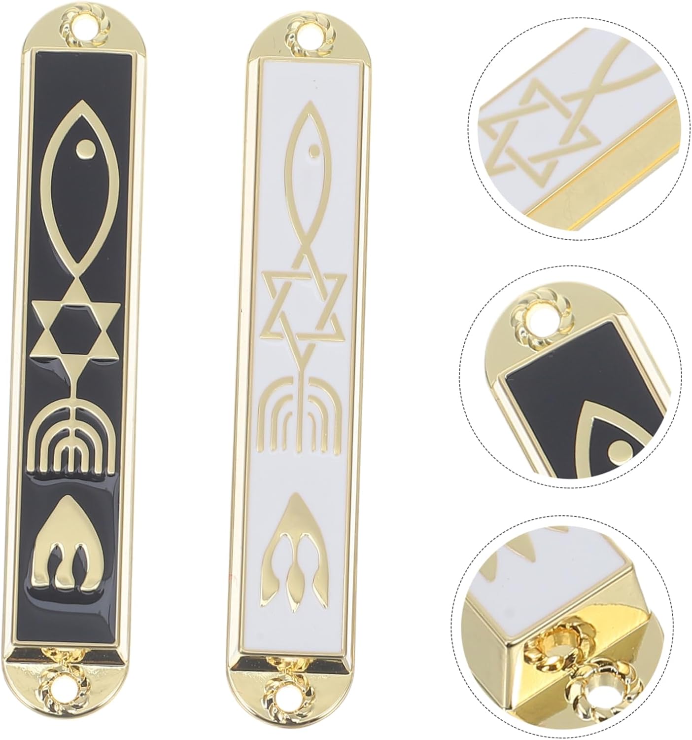 PRETYZOOM 2pcs Metal Mezuzah Door Decor Wall Art