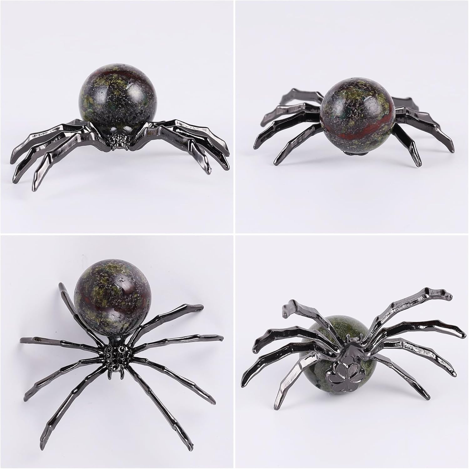 Two-Piece Mini Spider Decor with Crystal Ball