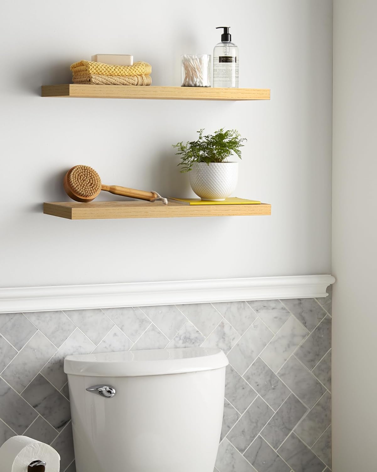 BAYKA Floating Shelves Set of 2 for Bathroom Bedroom Living Room Kitchen