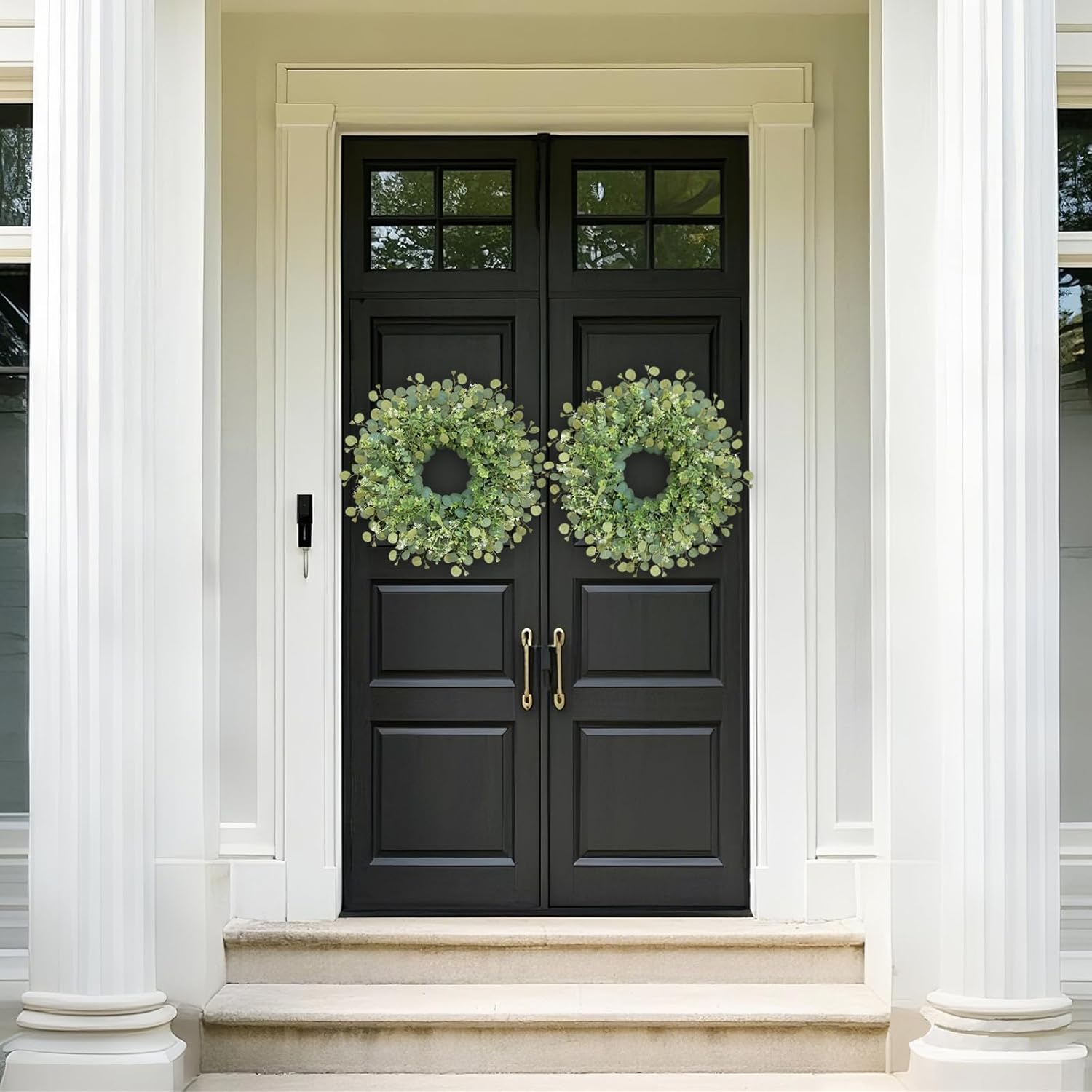 26 Inch Artificial Eucalyptus Wreath for Front Door and Porch