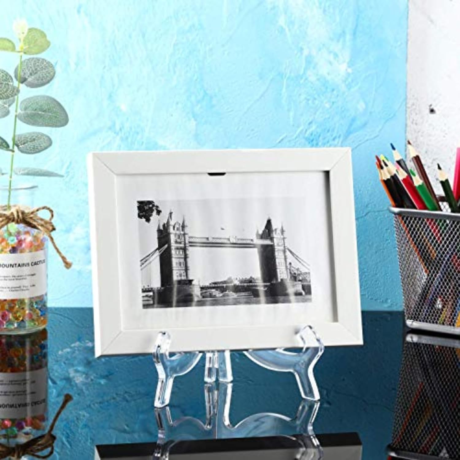 HESTYA 12 Pcs Clear Acrylic Easels for Display Decoration