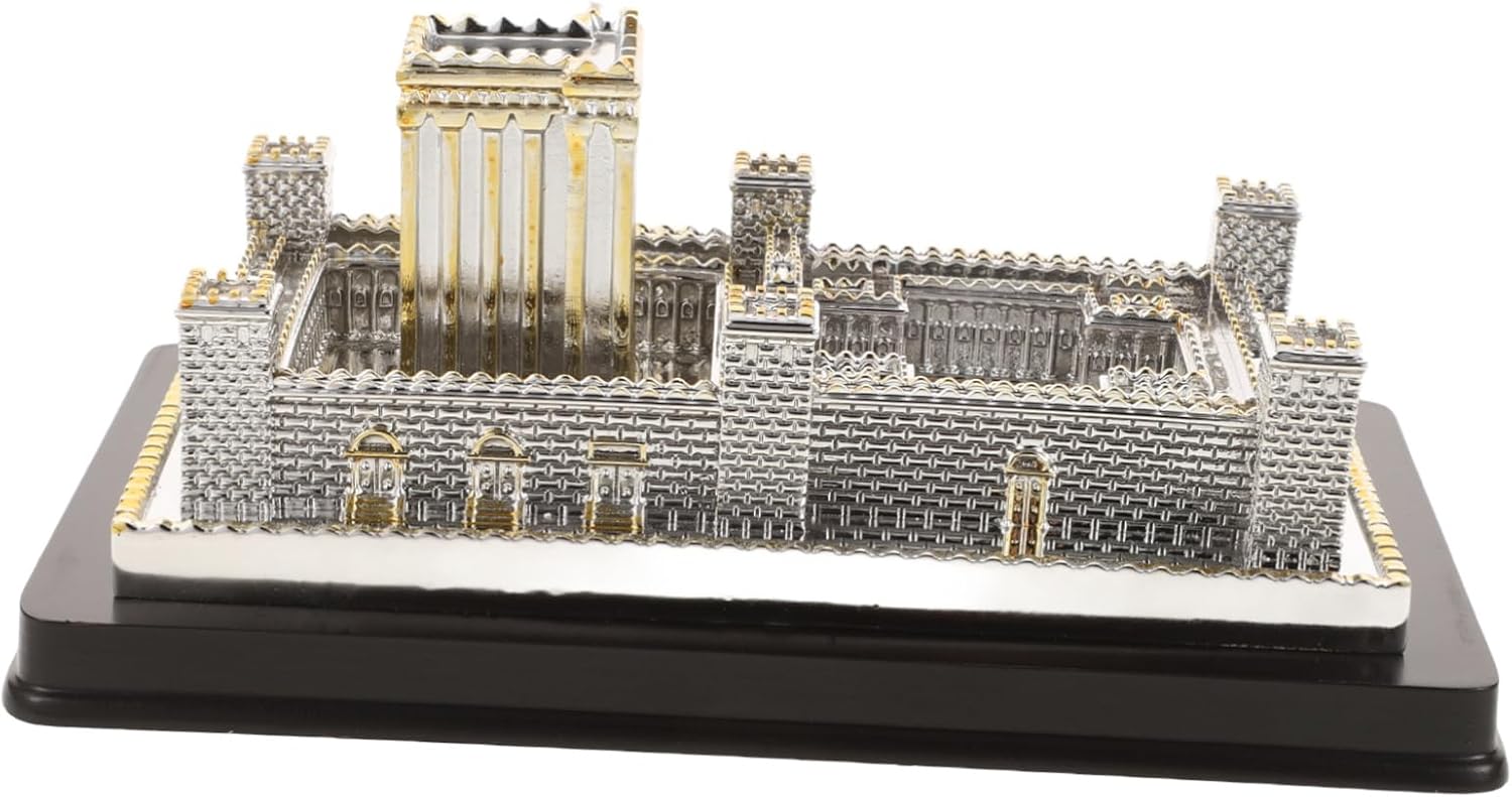 Amosfun Miniature Jerusalem Temple Resin Decor Figurine Set