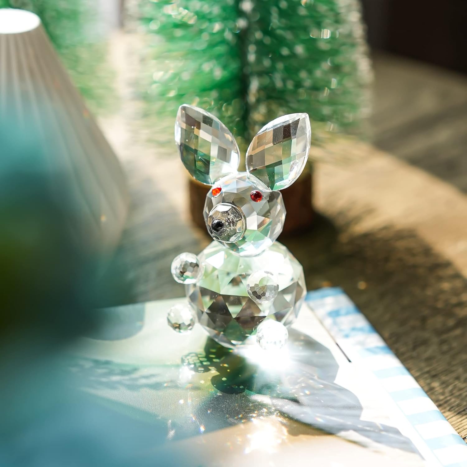 HD Crystal Butterfly and Bunny Figurine Decor
