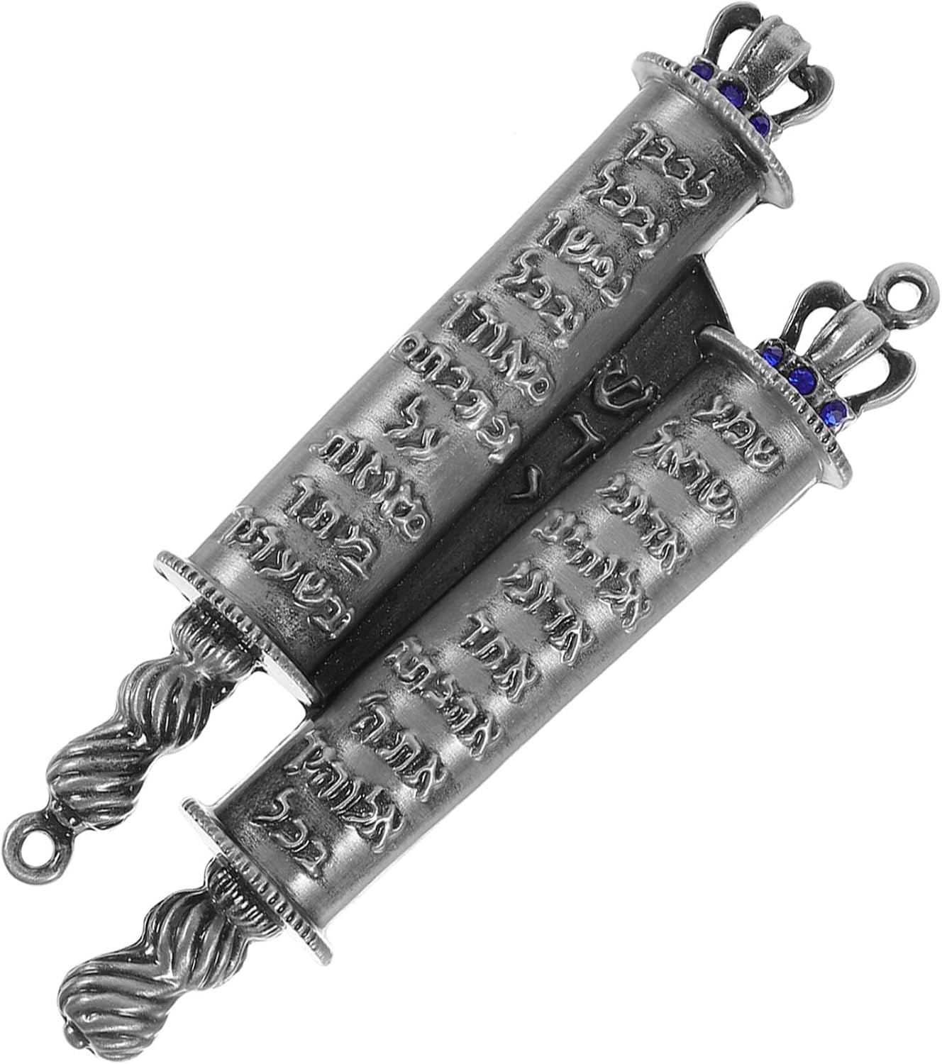PRETYZOOM Pewter Mezuzah Scroll Decor for Front Door