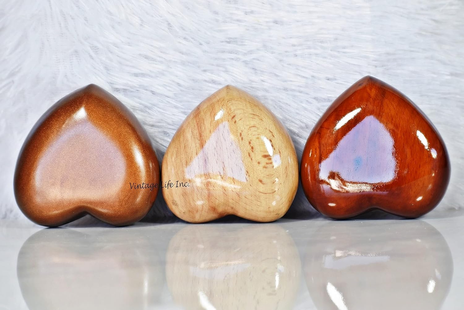 Mini Heart Wooden Urn for Pets and Human Ashes Keepsake