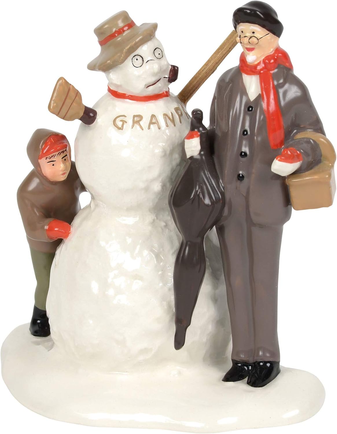 Department 56 Snow Village Figurine Grandfather and Snowman