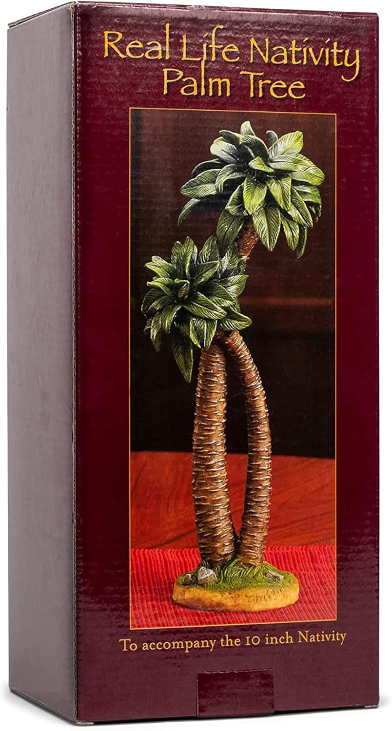 Three Kings Gifts Original Christmas Palm Tree Polystone Figurine - 10 Inch Scale