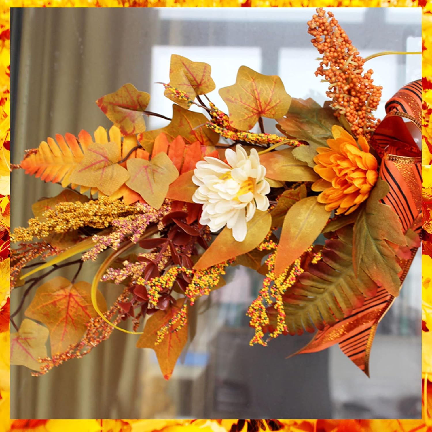 Algado Artificial Fall Flower Swag Decor 27 Inch