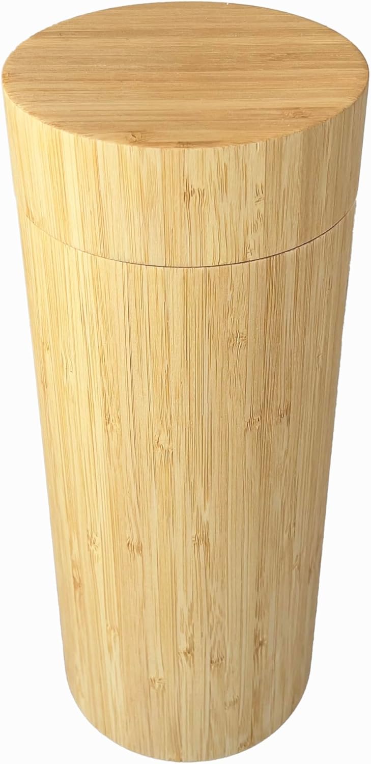 All-Natural Large Bamboo Urn for Human or Pet Ashes