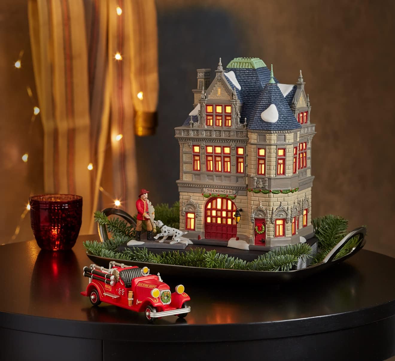 Department 56 Christmas in The City Fireman Dalmatian Figurine