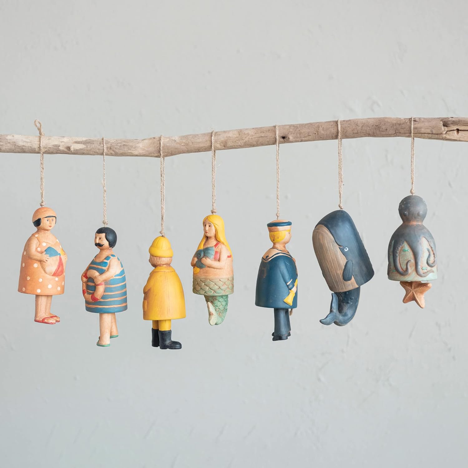 Creative Co-Op Decorative Nautical Figurine Bells Set of 7