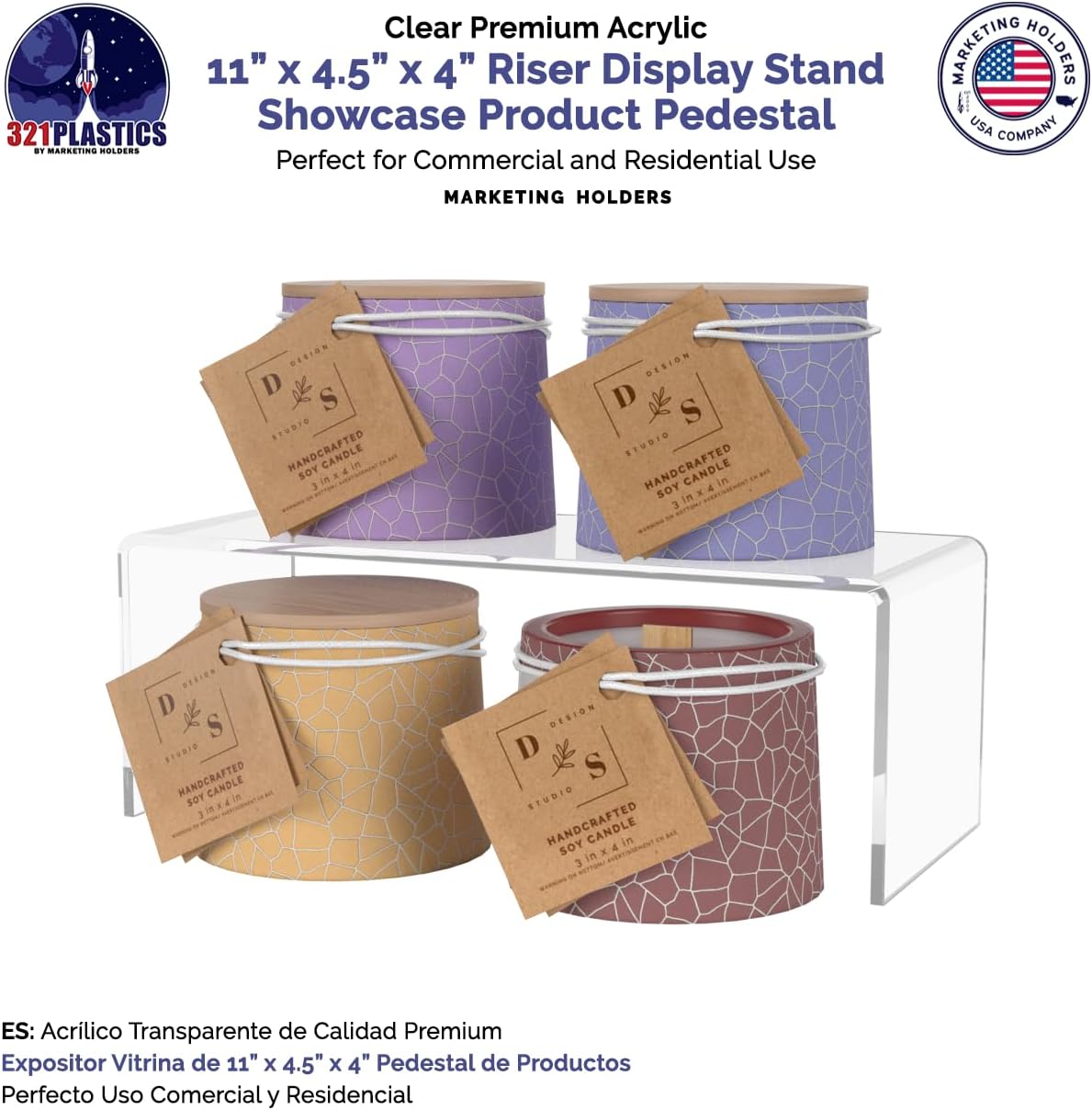 Clear Acrylic Riser Display Stand for Merchandise
