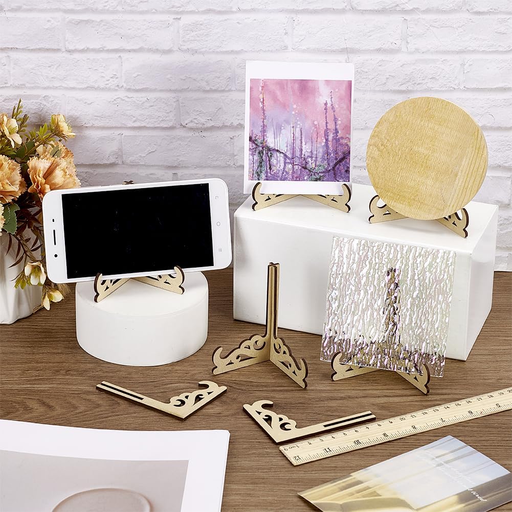 FINGERINSPIRE 12PCS Mini Tiered Easel Display Stand